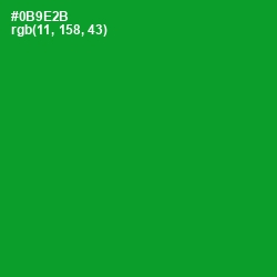 #0B9E2B - Forest Green Color Image