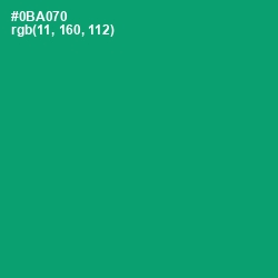 #0BA070 - Green Haze Color Image