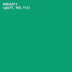 #0BA071 - Green Haze Color Image