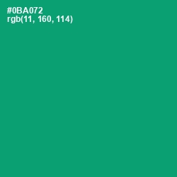 #0BA072 - Green Haze Color Image