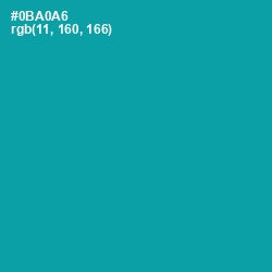 #0BA0A6 - Eastern Blue Color Image