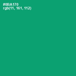 #0BA170 - Green Haze Color Image