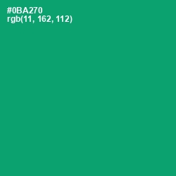 #0BA270 - Green Haze Color Image