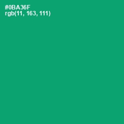 #0BA36F - Green Haze Color Image