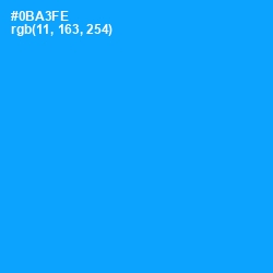 #0BA3FE - Dodger Blue Color Image