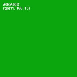 #0BA60D - Forest Green Color Image