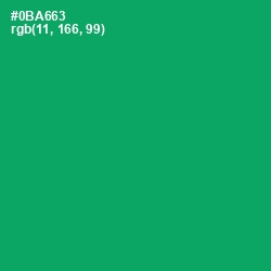 #0BA663 - Green Haze Color Image