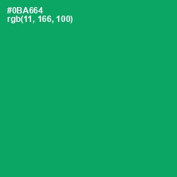 #0BA664 - Green Haze Color Image