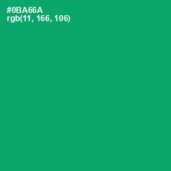 #0BA66A - Green Haze Color Image