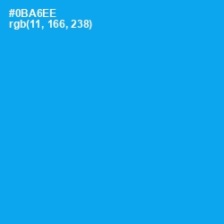 #0BA6EE - Cerulean Color Image