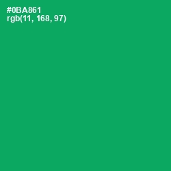 #0BA861 - Green Haze Color Image