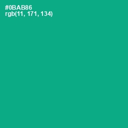 #0BAB86 - Niagara Color Image