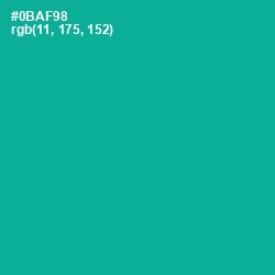 #0BAF98 - Persian Green Color Image
