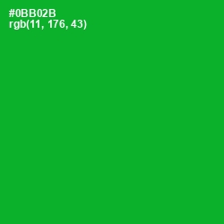 #0BB02B - Forest Green Color Image