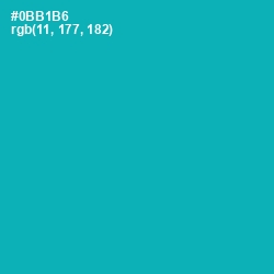 #0BB1B6 - Bondi Blue Color Image