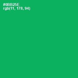 #0BB25E - Jade Color Image