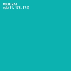 #0BB2AF - Eastern Blue Color Image