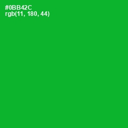 #0BB42C - Forest Green Color Image