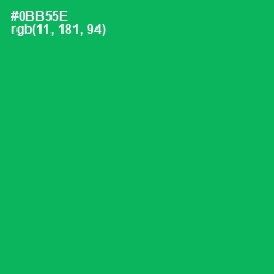 #0BB55E - Jade Color Image