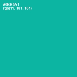 #0BB5A1 - Persian Green Color Image