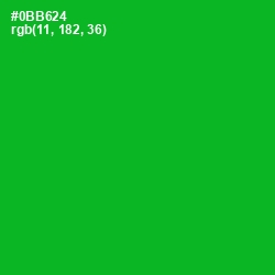 #0BB624 - Forest Green Color Image