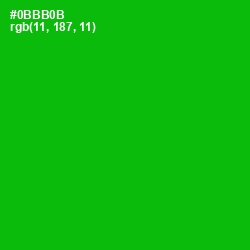 #0BBB0B - Forest Green Color Image