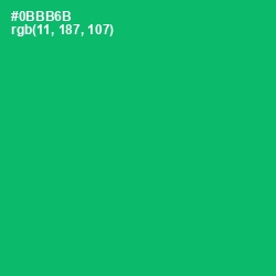 #0BBB6B - Jade Color Image