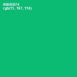 #0BBB74 - Jade Color Image