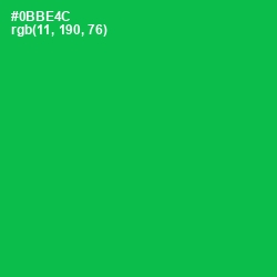 #0BBE4C - Jade Color Image