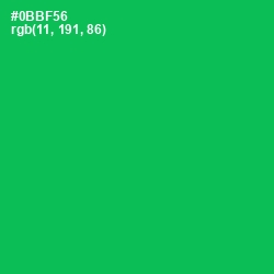 #0BBF56 - Jade Color Image