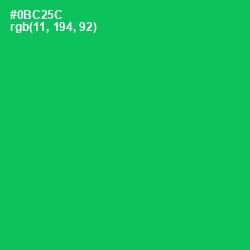 #0BC25C - Malachite Color Image