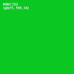 #0BC722 - Green Color Image