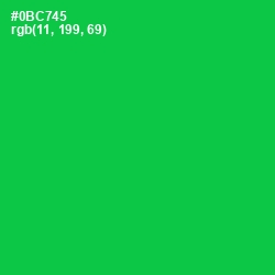 #0BC745 - Malachite Color Image