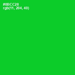 #0BCC28 - Green Color Image