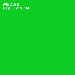 #0BCD22 - Green Color Image