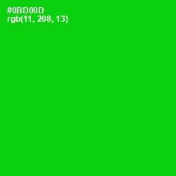 #0BD00D - Green Color Image