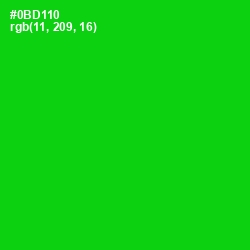 #0BD110 - Green Color Image