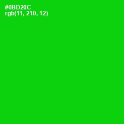 #0BD20C - Green Color Image