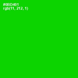 #0BD401 - Green Color Image