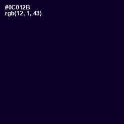 #0C012B - Black Rock Color Image