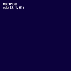 #0C013D - Black Rock Color Image