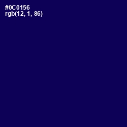 #0C0156 - Gulf Blue Color Image