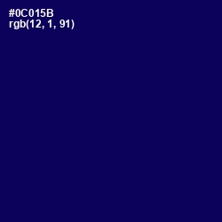 #0C015B - Gulf Blue Color Image