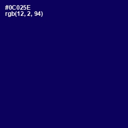 #0C025E - Gulf Blue Color Image