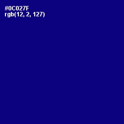 #0C027F - Arapawa Color Image