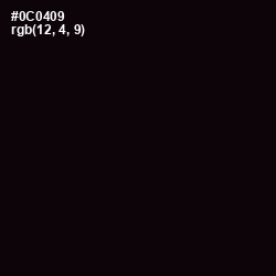 #0C0409 - Cod Gray Color Image