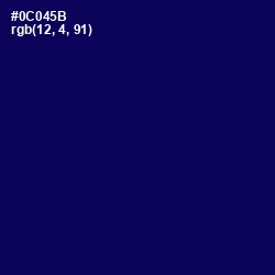 #0C045B - Gulf Blue Color Image