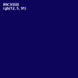 #0C055B - Gulf Blue Color Image