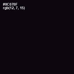 #0C070F - Cod Gray Color Image