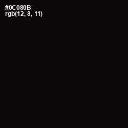 #0C080B - Cod Gray Color Image